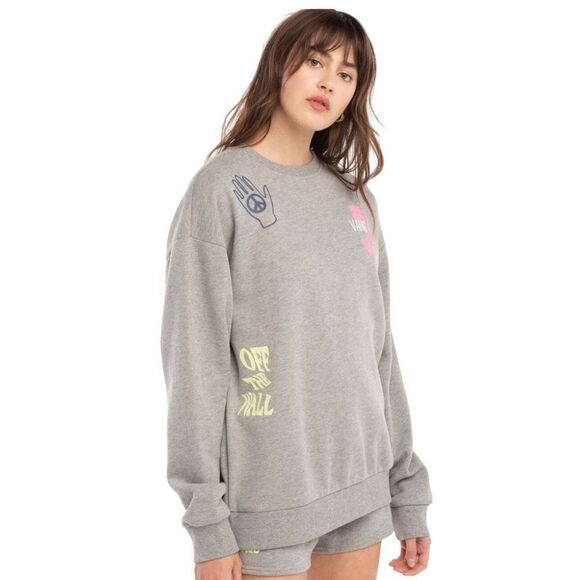 VANS Mascy Womens Oversized Crew Neck Sweatshirt, Large - Picture 4 of 15